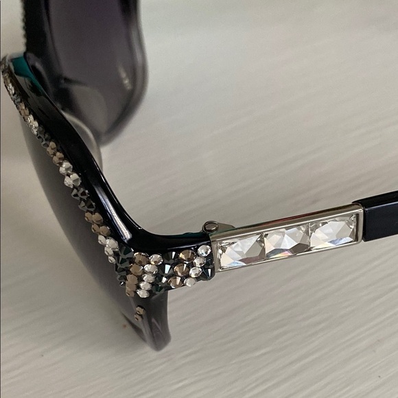 JIMMY CHOO Swarovski Crystal New York Oversized Polarized Sunglasses New in Box - Picture 8 of 17